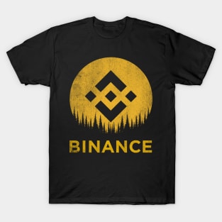 Vintage Binance BNB Coin To The Moon Crypto Token Cryptocurrency Wallet HODL Birthday Gift For Men Women T-Shirt